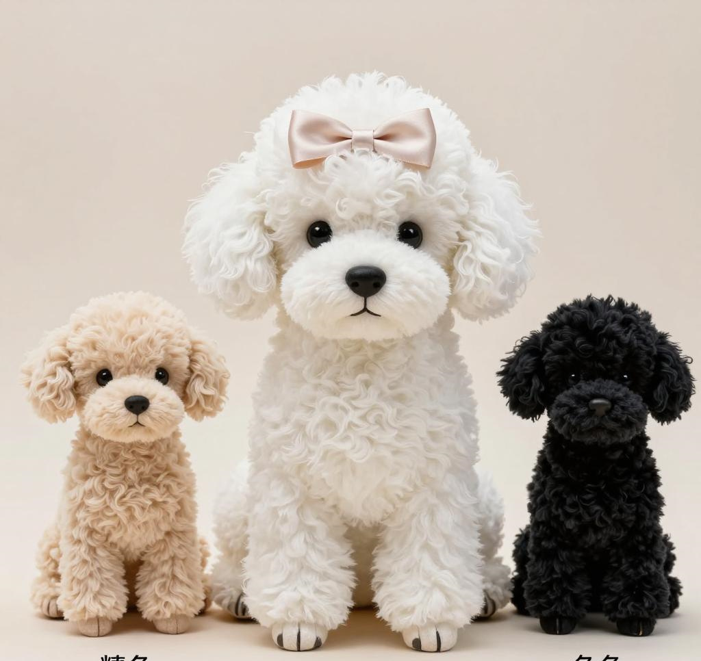 Pudel Fluffy White