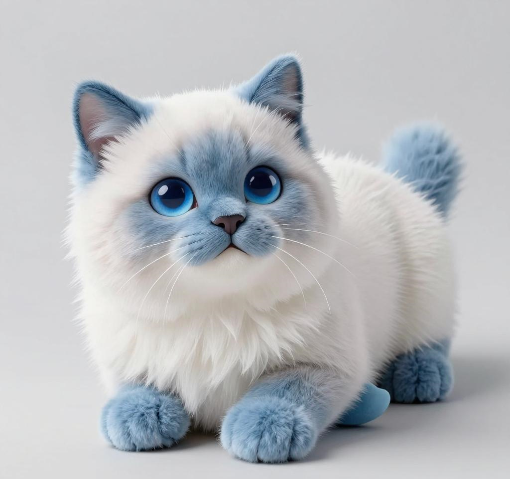 Blauwe Ragdoll-kat